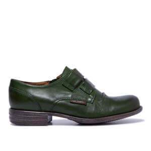 Carl Scarpa Gabbi Green Leather Loafers